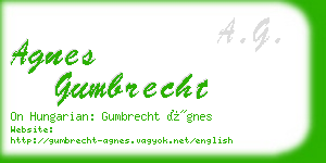 agnes gumbrecht business card